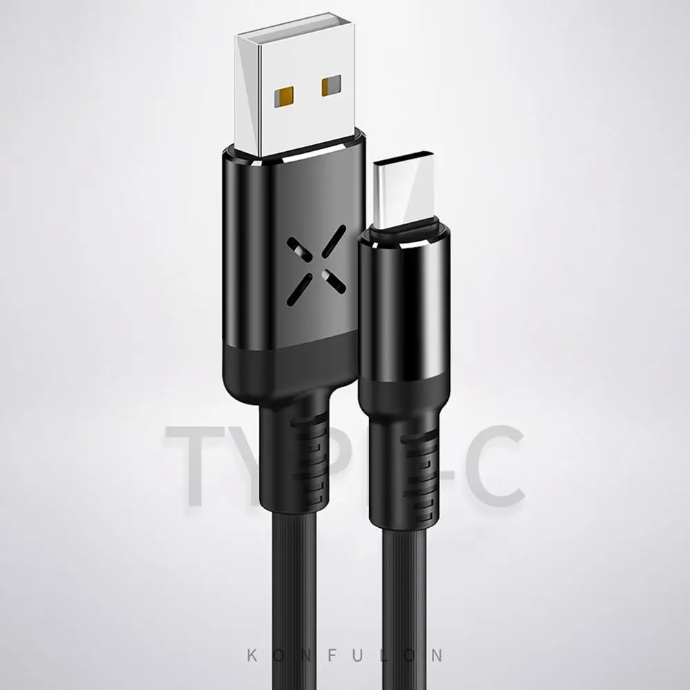 1 м type C USB голосовой кабель для передачи данных Быстрая зарядка для samsung huawei Xiaomi Micro USB кабель для зарядки для телефона Android A40