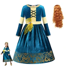 Новое поступление; платье принцессы для девочек; костюм с длинными рукавами; Рождественская одежда для костюмированной вечеринки; вечерние маскарадные платья для девочек