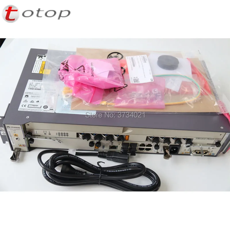 Доставка компанией DHL huawei MA5608T GPON OLT с 1 * MCUD 1G + 1 * MPWC электрическая плата постоянного тока, MA5608T терминал оптической линии