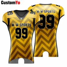 M-W спорт на заказ Вышивка Логотип Название Американский Джерси Сублимация удобные тренировочные Американский футбол майки