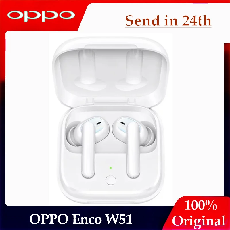 Оригинальные наушники Oppo Enco W51 TWS Bluetooth 5 0 беспроводные с шумоподавлением для Reno 4