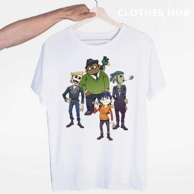Мужская рок-группа чакахан лапша Murdoc футболка рассел короткий рукав Gorillaz футболка Ringer модная уличная одежда футболки одежда - Цвет: Темно-серый