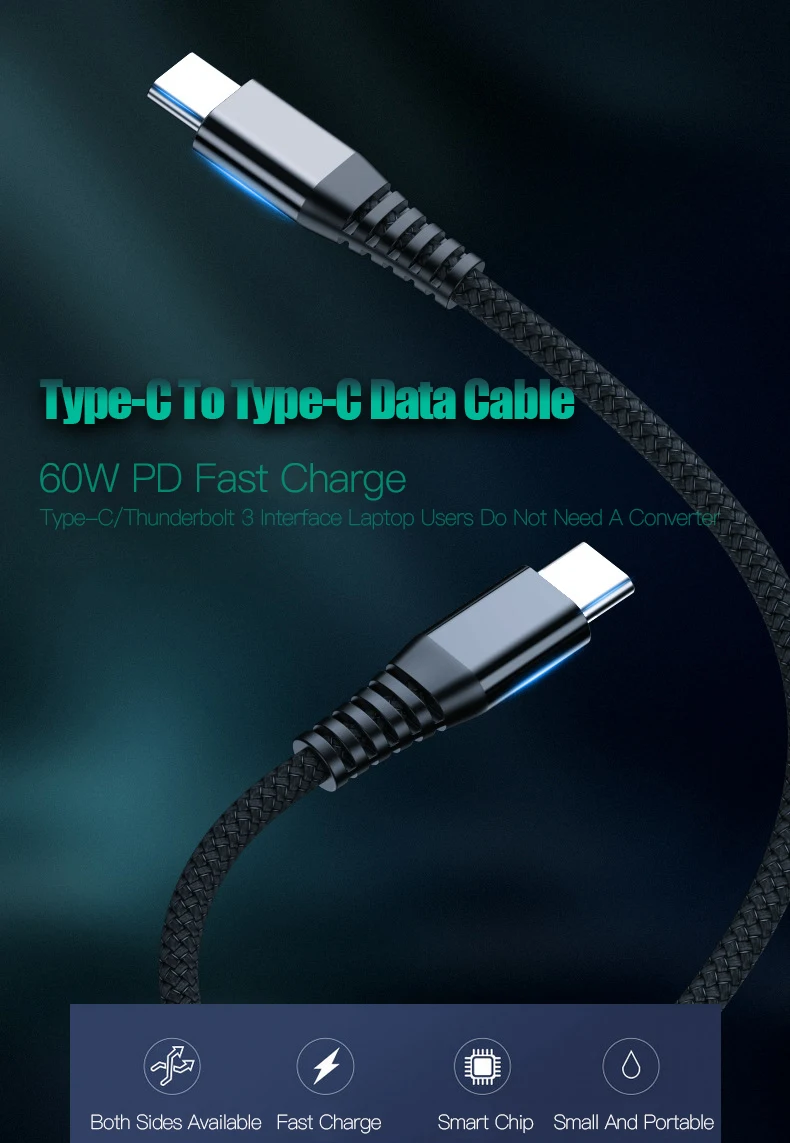 Кабель usb type-C 1,2 м для samsung S8 S9 PD 60 Вт, быстрая зарядка 4,0, кабель type-C для Redmi K20 Note 7 Pro