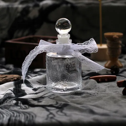 ガラスの鳥の瓶絶妙なエンボスジュエリー収納ボトルフラワー