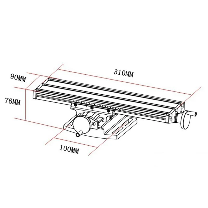 Precision Milling Machine Worktable Multifunction Drill Vise Fixture Working Table Adjustment Coordinate Table for Drill Bracket 5