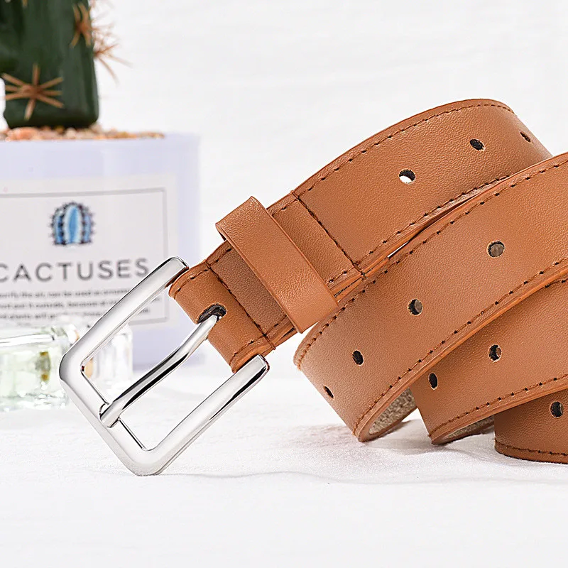 Women's Belt Strap Casual All-match Women Brief Leather Waist Band Women Strap Pure Color Belts Top Quality Jeans Accessories