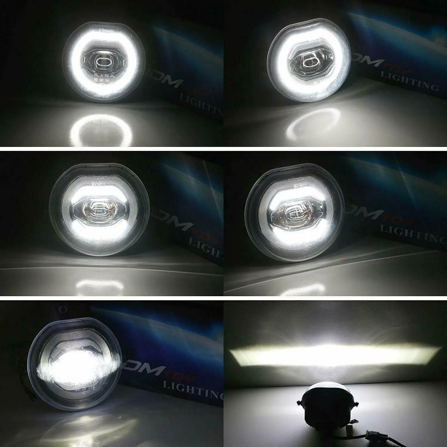 2 шт. светодиодный дневный ходовой противотуманный фонарь Halo Ring DRL для MINI Cooper F54 F55