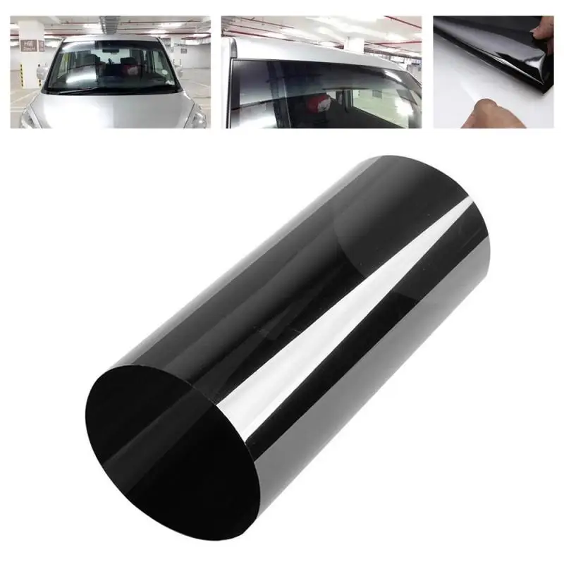 Black 20cm X 150cm Car Window Solar Protection Film Windshield Sun Shade Auto Window Car Stickers 99% Anti-UV Rate Dropshipping