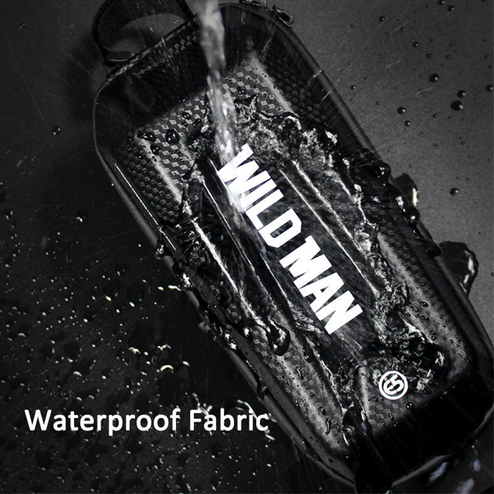 WILD MAN Bicycle Top Tube Bag Rainproof Waterproof Mountain Bike Bag Mtb Front Bag 6.2inch Mobile Phone Case Cycling Accessories