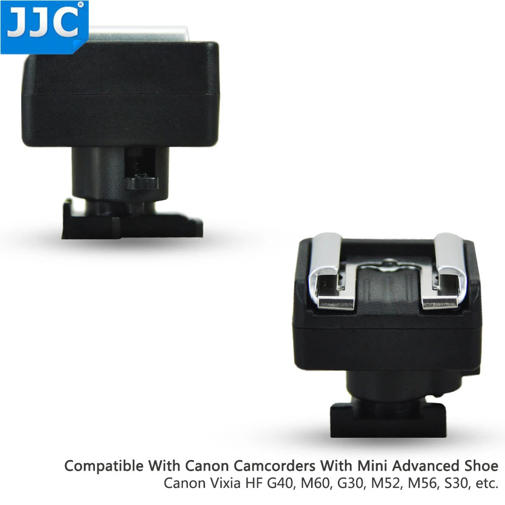 JJC Standard Hot Shoe Adapter Flash Hot Shoe Mount Adapter for Canon Camcorder with Mini Advanced Shoe VIXIA GX10 HF S10 S20 S30 S100 S200 HF20 HF21 HF200 LEGRIA HF G40 G30 G20 G10 M30 M31 M32