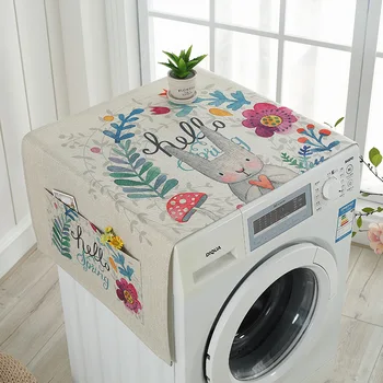 

Fridge Dust Proof Cover Multi-Purpose Washing Machine Top Cover with Storage Organizer Bags