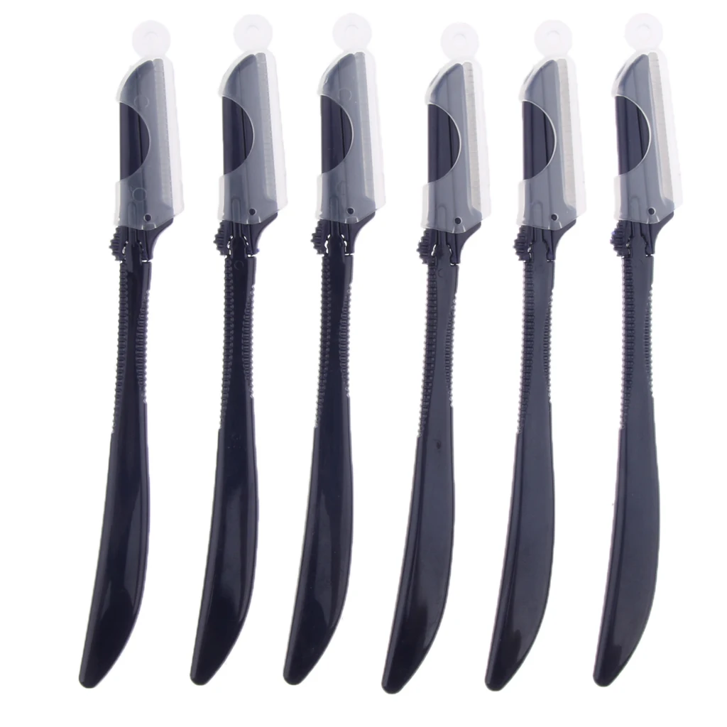 6 Pcs Women Men Painless Hair Eyebrow Trimmer Eyebrow Legs Arms Bikini Facial Hair Removal shaper Shaver