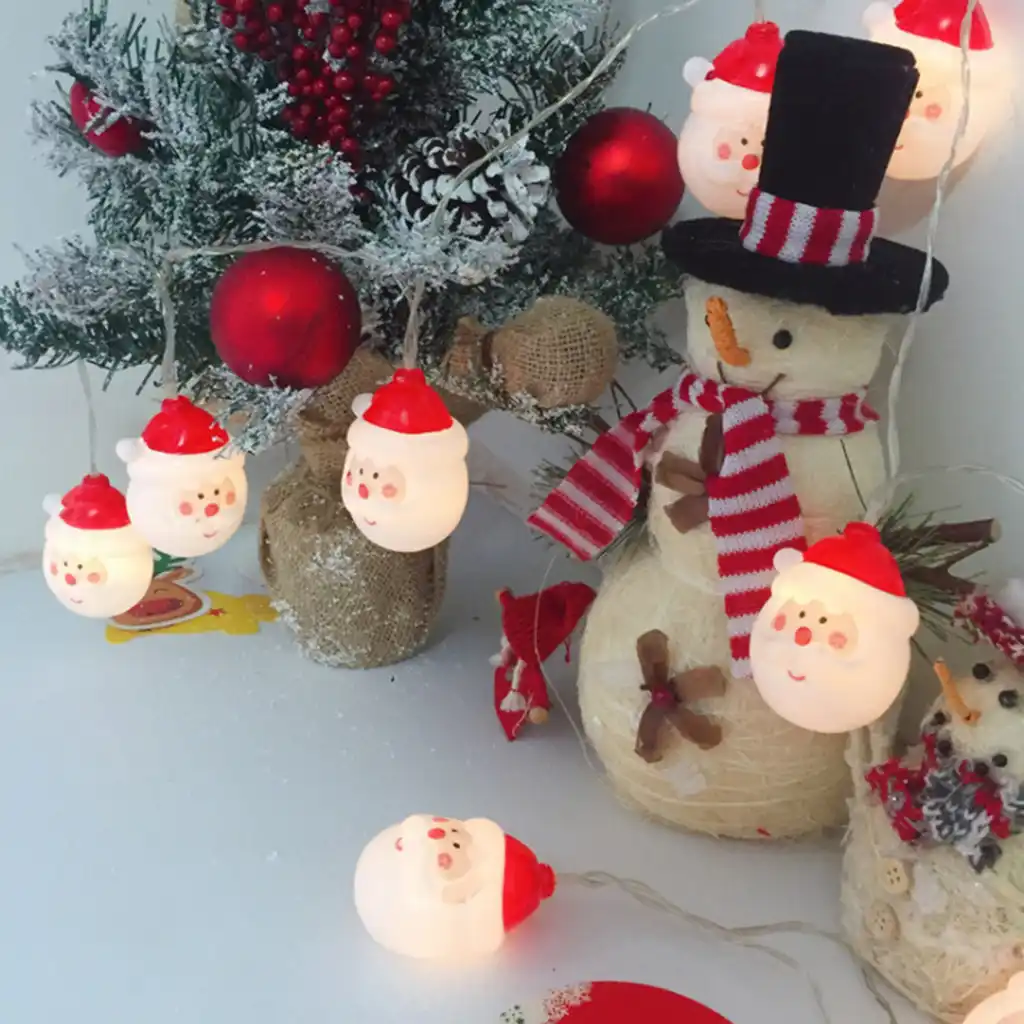 Новый 1 шт. 10LED Санта Клаус рождественские серии Праздничные рождественские гирлянды вечерние декоративные огни 0923 #30