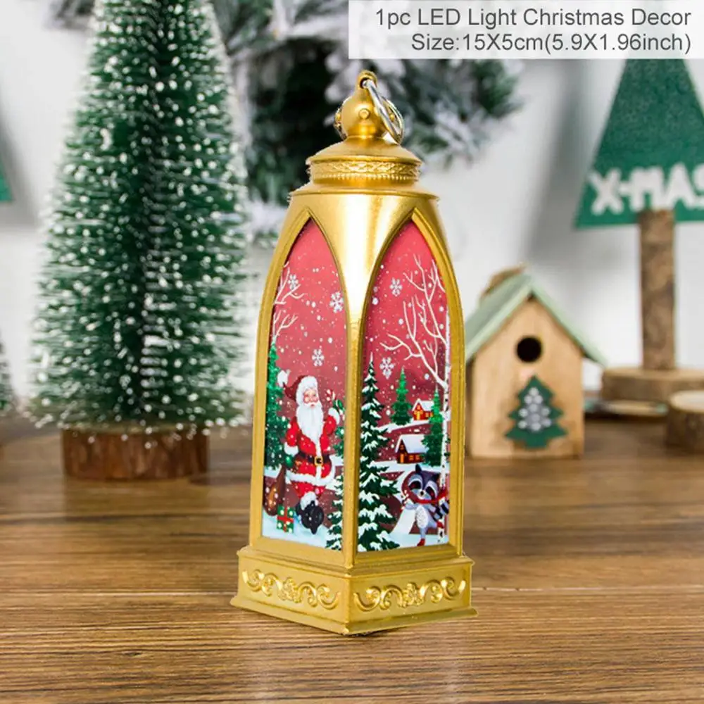 Huiran Merry Christmas светодиодный светильник s Подвески Висячие украшения Рождественские украшения для дома Рождественский светильник светодиодный Noel Настольный Декор - Цвет: LED Light 17