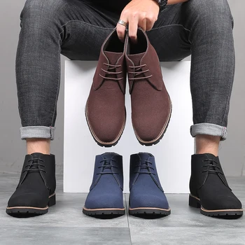 

2020 Luxury Flat Casual Shoes Male Designer Formal Leather Shoes Men's High Help Loafers Christmas Party Shoes Plus Size 38-48