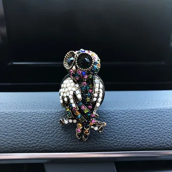 

2020 Crystal Owl Car Perfume Cute Car Accessories Car Decoration Interior Car Pendant Car Accessories for Girls Car Air Vent