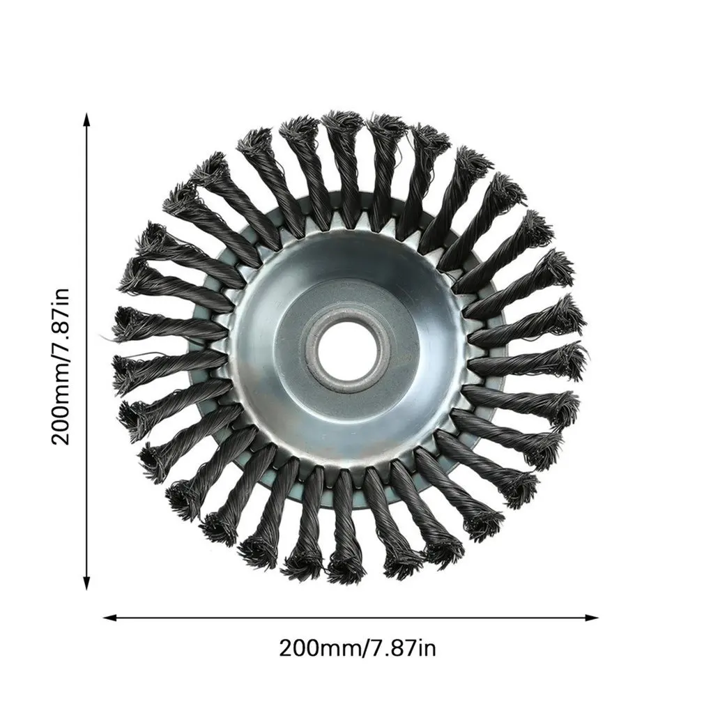 Щетка для сорняков Вращающийся шарнир твист узел стальной проволоки колесо щетка диск 160X25 мм Ландшафтная резка орошение