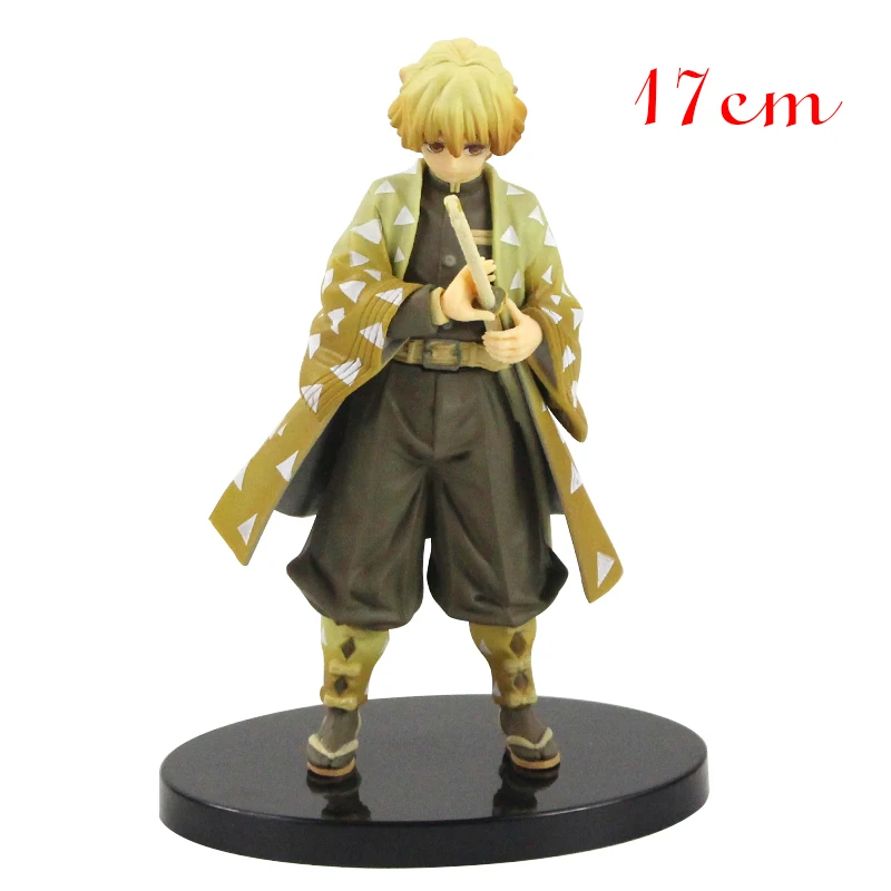 F-17cm-opp bag 16-17 см Demon Slayer: Kimetsu No Yaiba Zenitsu Agatsuma Kamado Tanjirou Nezuko фигура аниме фигурка модель детская игрушка - Цвет: F-17cm-opp bag