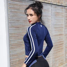 Цветочный тренировочный Lc027 с вырезом на талии на молнии, быстросохнущая спортивная блузка для фитнеса, йоги, бега, пальто, верхняя одежда с длинными рукавами для женщин