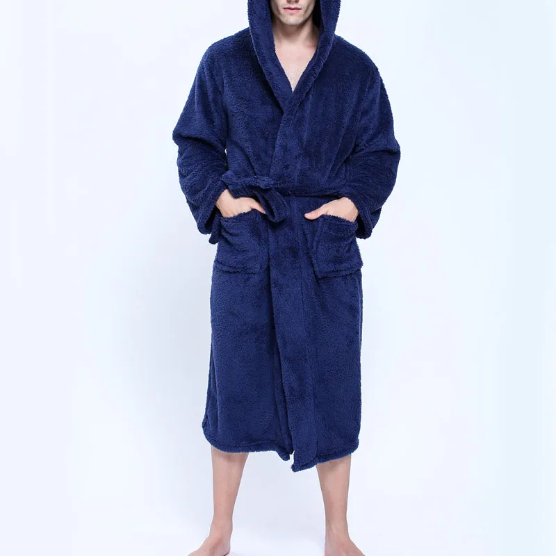 mens pjs sale Autumn Winter Men Bathrobe 9XL 8XL 7XL 6XL Bust 150cm Warm Plus Size Sleepwear Pajama cotton pajamas for men