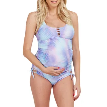 

Summer Bikini for Pregnant Women Maternity Tube Top Print Bikini Set Swimwear Pregnancy Swimsuit Bathing Suit Beachwear