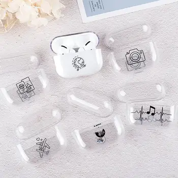 

Clear Case Cover for AirPods Pro Hard PC Cute Airplane Cartoon Earphone Protector for Air Pod Pro Fundas Coque for AirPods 3 Box