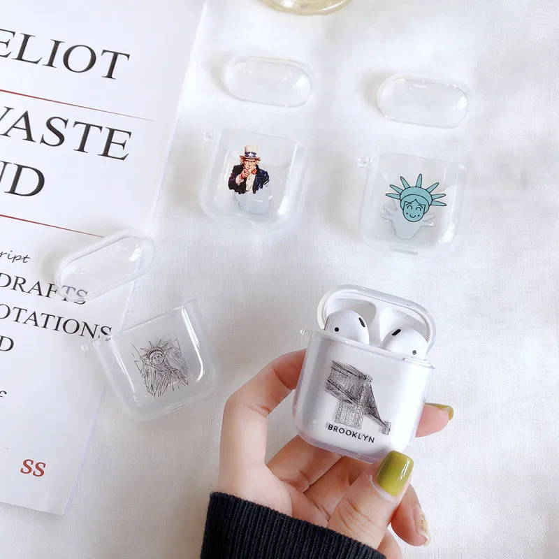 

Soft TPU Transparent Case For Apple Airpods Cover Wireless Bluetooth Earphone Cute Cartoon Case For Airpods Headphone Cover Box