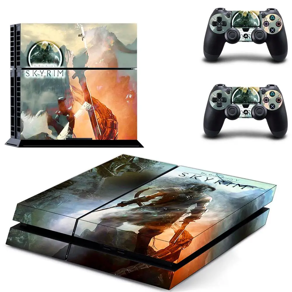 Наклейка PS4 The Elder Scrolls виниловая кожа PS 4 наклейка s Play станция 4 наклейки крышка Pegatinas Adesivos для консоли playstation 4 и 2 контроллера - Цвет: GYTM0622