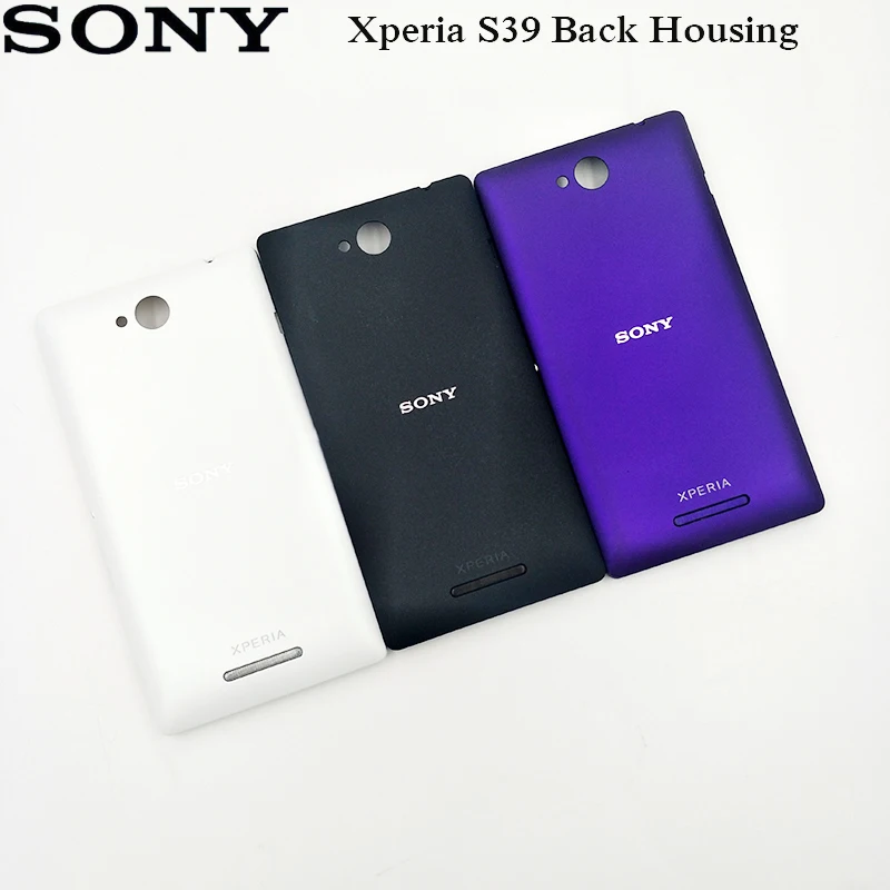 Оригинальная Крышка батарейного отсека Sony Xperia C S39 C2305 S39H S39C Пластиковая Задняя