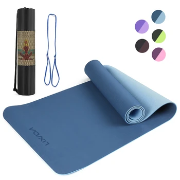 

Lixada 72.05×24.01in Portable Double Dual-colored Yoga Mat Thicken Sports Mat Anti-slip Exercise Mat for Fitness thick yoga mat