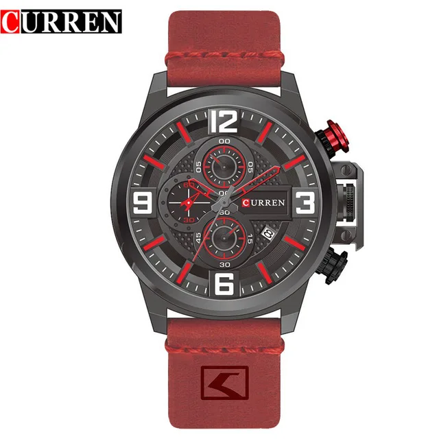 

Curren Karui En 8278 Multi-functional Fashion Men Casual Watch Large Dial Quartz Watch