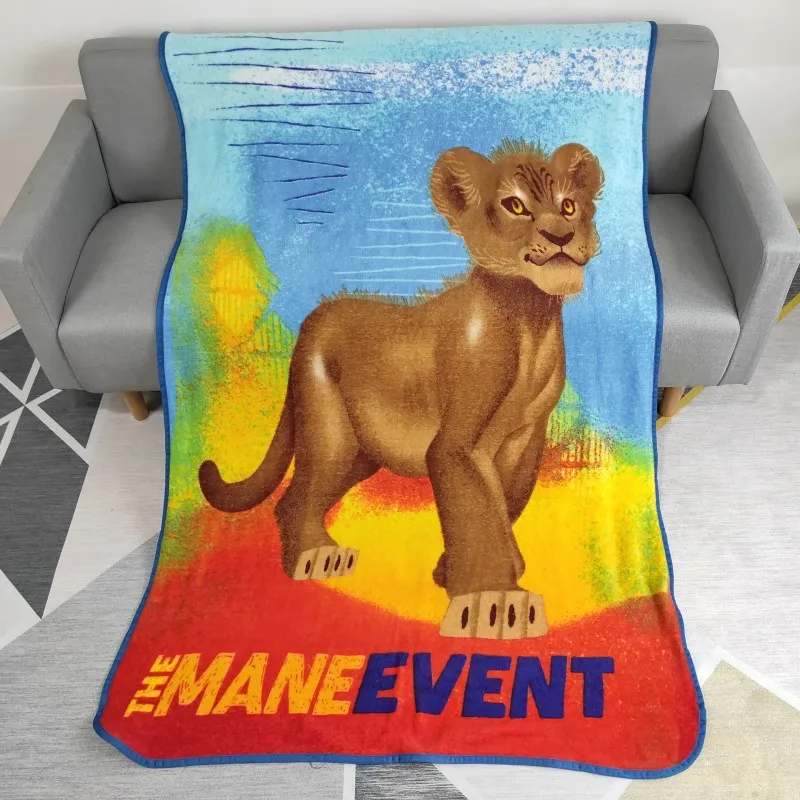 

Disney Blue Sky The Lion King Simba Nala Blanket Throw 117X152CM Summer Autumn Air Conditon Sleeping Cover on Bed/Sofa/Plane Soft Bedding Throws Bedsheet for Kids Boys as Christmas gift