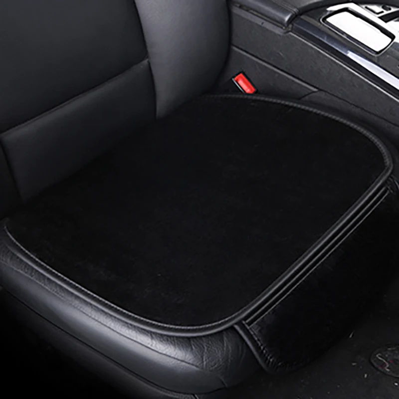 

Car Seat Cover Protector Mat Auto Front Row Single Seat Cushion Fit Most Vehicle Keep Warm Non-slip Winter Plush Velvet Seat Pad
