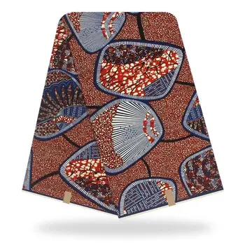 

Party Dress Material Veritable Cotton Wax Prints Fabric Real High Quality Soft Ankara Wax Block Printed Fabrics 6Yards/Pcs