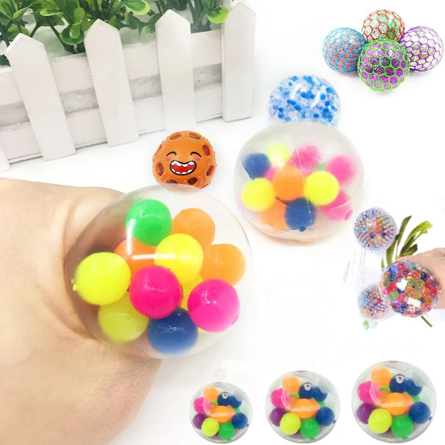 Boule Anti-Stress 6 pièces, jouets Pinata à presser en maille pour la  maison et le bureau, jouets Anti-Stress pour enfants, anniversaire -  AliExpress