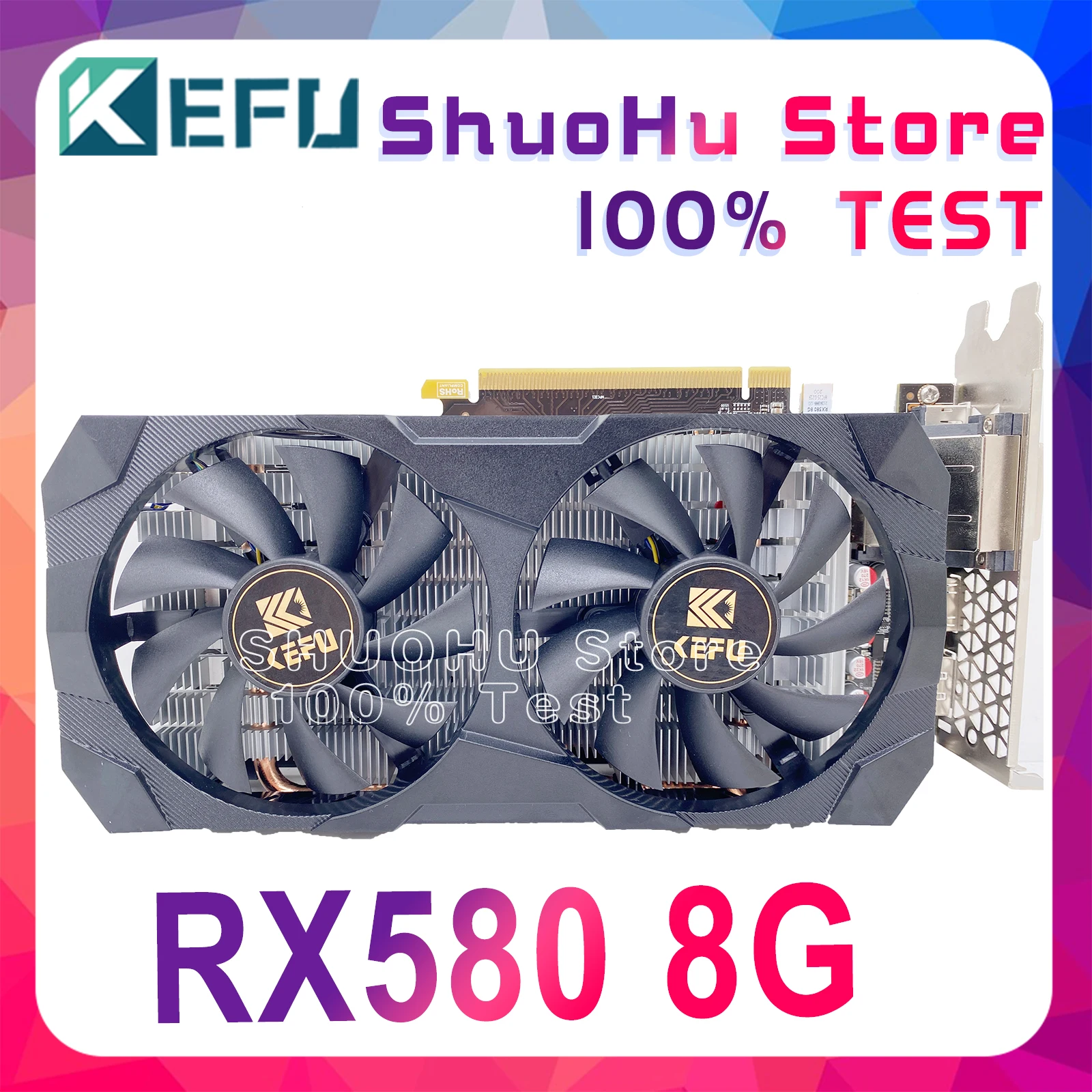 Новая карта RX 580 8 Гб бит 2048SP GDDR5 графическая для AMD Radeon серии VGA HDMI DP RX580 8g ETH |
