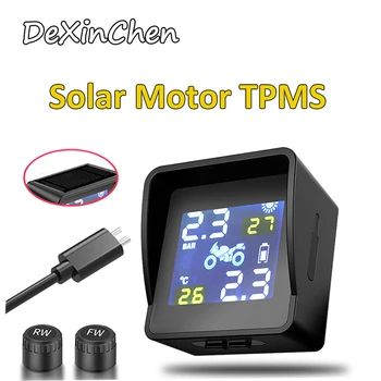 

Moto Wireless TPMS Tire Pressure Monitoring System with 2 Sensors LCD Display Motorcycle TPMS