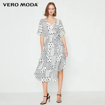 

Vero Moda Women's Polka Dots Print Cinched Waist Lace-up Dress | 31927B535