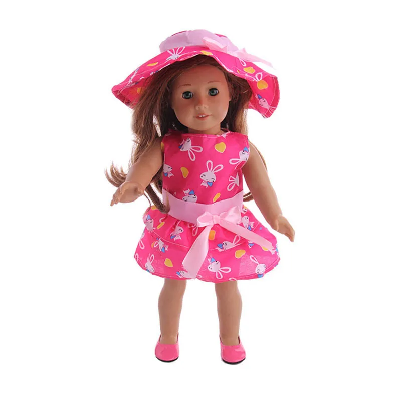 LUCKDOLL маленький свежий иностранный платье подходит 18 дюймов Американский 43 см Кукла одежда аксессуары, игрушки для девочек, поколение, подарок