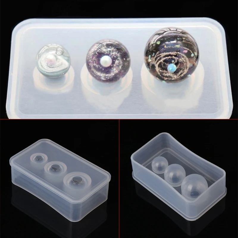 

2019 New Silicone Mold For Resin Mirror Craft DIY Jewelry Making Universe Ball UV Resin Mold Cake Decor Jewelry Tools