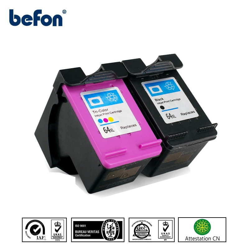 Befon 64XL cartucho de tinta Compatible para HP 64 XL funciona con HP Envy  6200, 7100, 7800, 7164, 7855, 7864, 6252, 6255 impresora - AliExpress  Ordenadores y oficina