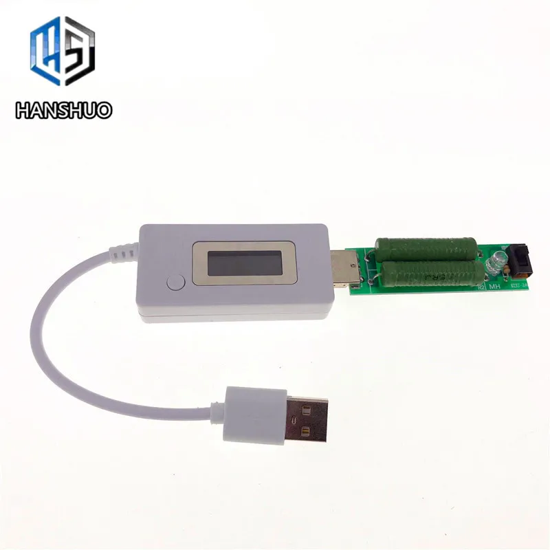 ЖК-дисплей Micro USB зарядное устройство для батарей ёмкость Напряжение Ток Тестер Метр Детектор+ нагрузочный резистор 2A/1A с переключателем