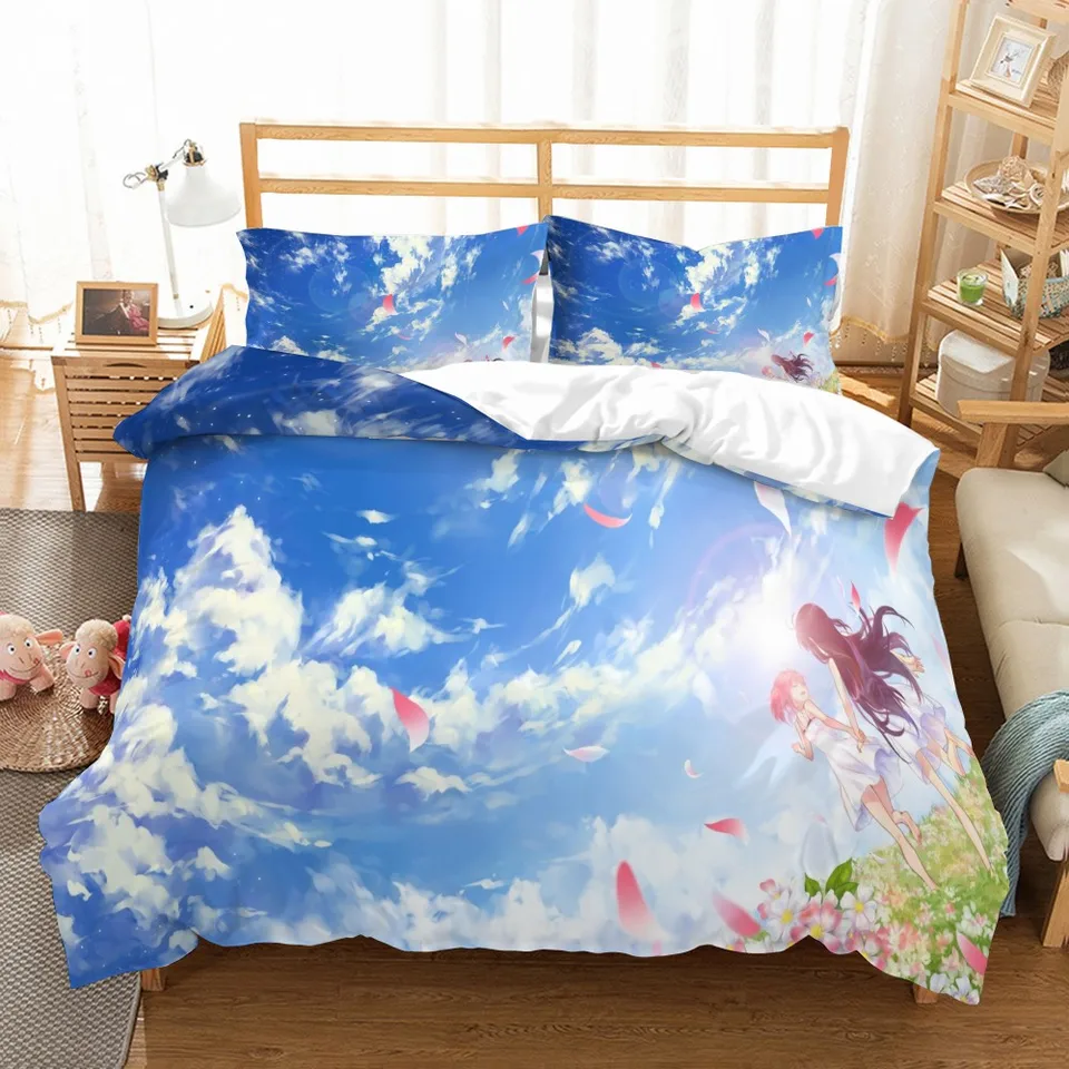 blue girls bedding
