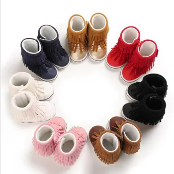 

Tassel Baby Winter Boots Baby Girls Boys Warm Shoes Kids Baby Girls Snow Boots Soft Cotton Sole Prewalker Infant Toddler Shoes