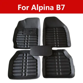 

5pcs Car Floor Mats Auto Anti-Slip Mat Black Mats All Weather Mat For Alpina B7 All-Weather leather Floor Mats