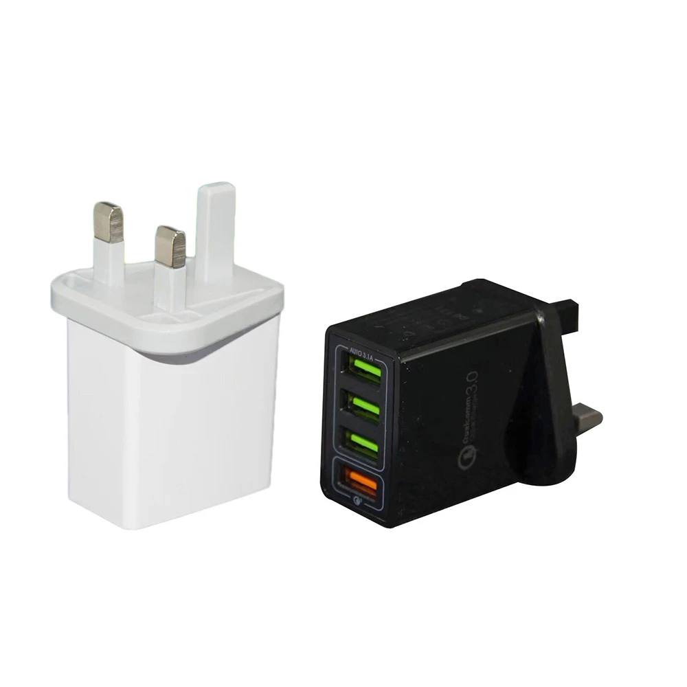 Зарядное устройство для мобильного телефона QC3.0 Быстрая зарядка 4 usb порта концентратор настенное зарядное устройство адаптер питания США ЕС Великобритания вилка