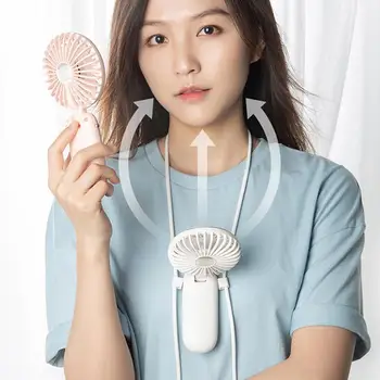 

Mini USB Fans Mobile Handheld Fan Hanging Neck Lazy Outdoor Fan Air Cooler Rechargeable Foldable Desktop Office Fans