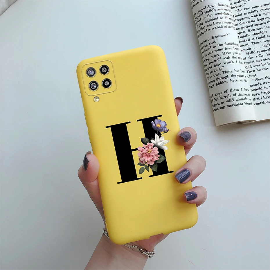 Elegant Letter Flower Soft Silicone Phone Case