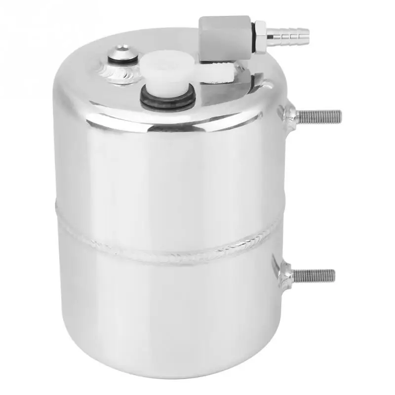  Car Auto Oil Catch Tank Can Breather Universal Aluminium Alloy 2L Vacuum Brake Compact Baffled Vacu