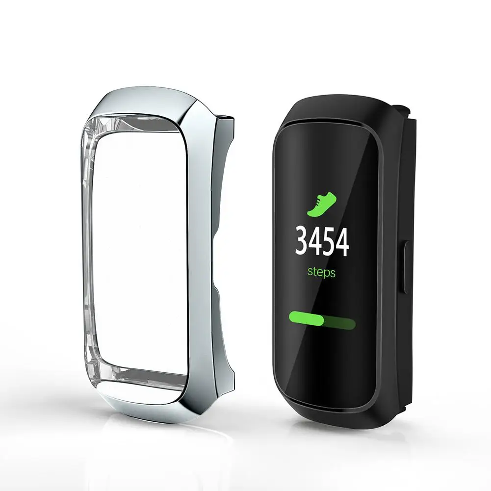 360 градусов ТПУ защитный чехол для samsung Galaxy Fit SM-R370 смарт-чехол с браслетом оболочка часы защитный чехол - Color: Gray